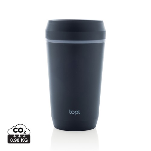VASO DE PLÁSTICO RECICLADO TOPL TO GO CON TAPA PATENTADA 360