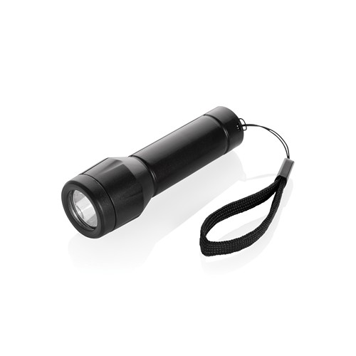 black Linterna recargable por USB Flara RSC de plástico reciclado