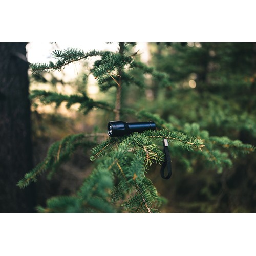 black Linterna recargable por USB Flara RSC de plástico reciclado