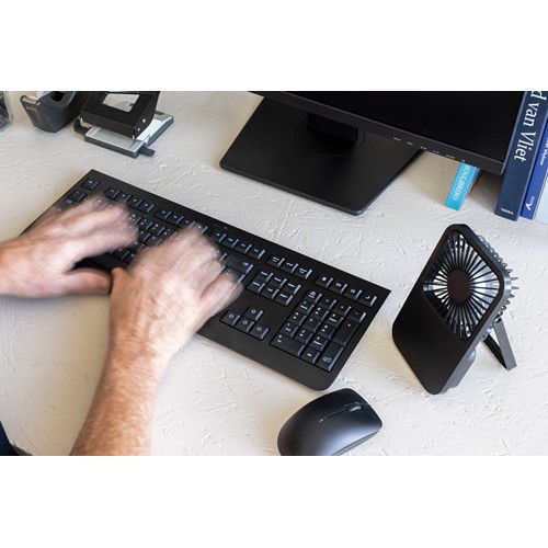 Ventilador escritorio recargable plástico reciclado Aervina