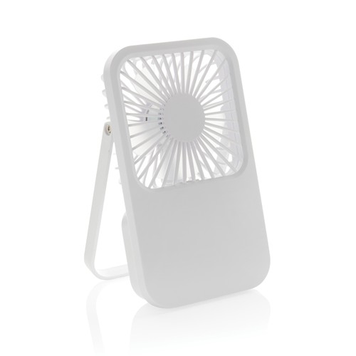white Ventilador escritorio recargable plástico reciclado Aervina