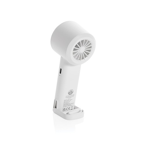 white Ventilador portátil recargable Twist RCS plástico reciclado