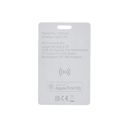 white Tarjeta finder ultrafina plástico RCS recargable Findit Dual