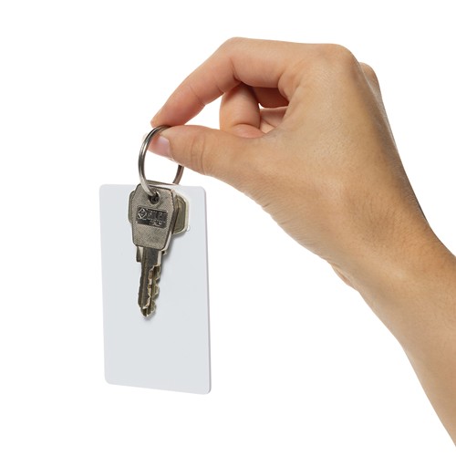 white Tarjeta finder ultrafina plástico RCS recargable Findit Dual