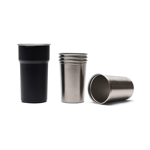 VINGA Set de 4 tasses 250ml en acier inoxydable RCS Parks - 4