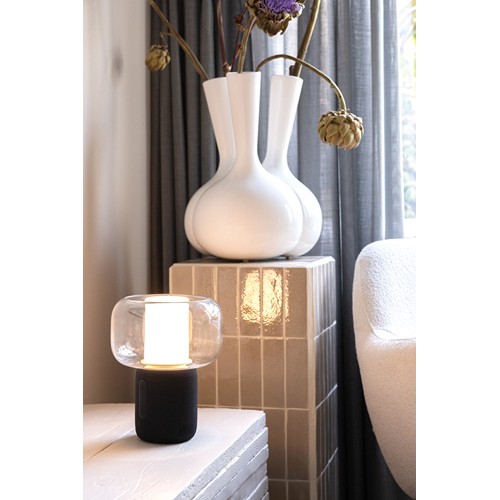 black Lámpara altavoz plástico reciclado Lux RCS 10W