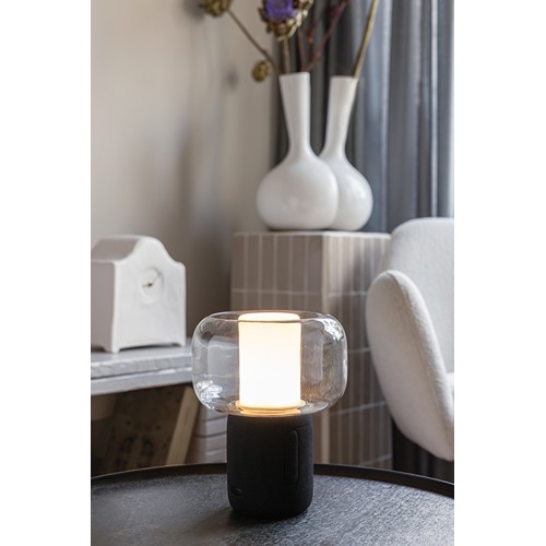black Lámpara altavoz plástico reciclado Lux RCS 10W