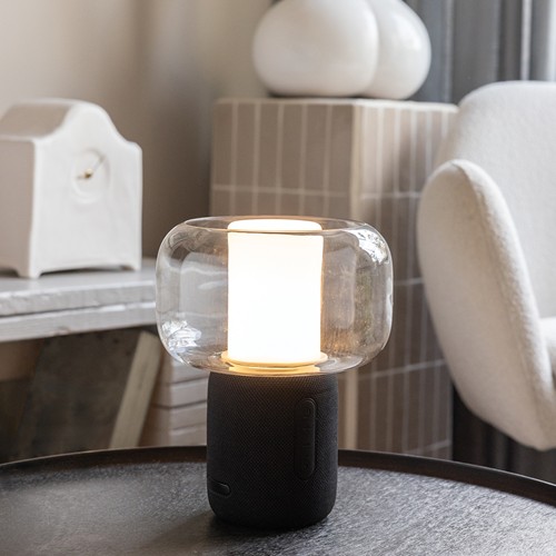 black Lámpara altavoz plástico reciclado Lux RCS 10W