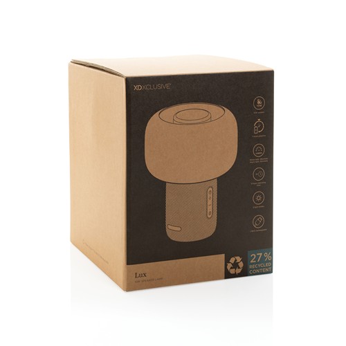 black Lámpara altavoz plástico reciclado Lux RCS 10W