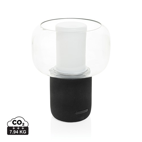 black Lámpara altavoz plástico reciclado Lux RCS 10W