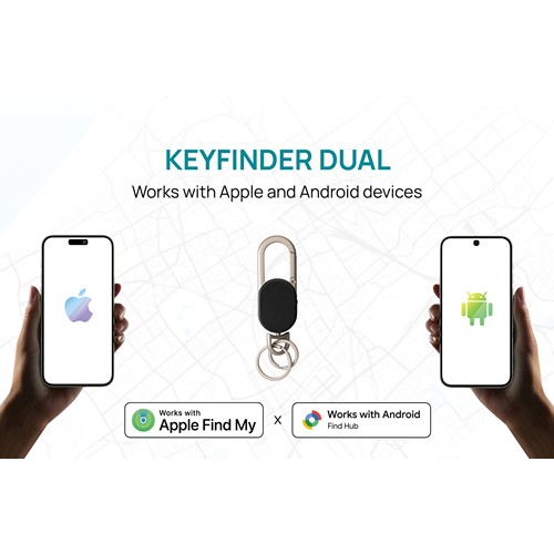 Llavero Keyfinder Dual con localización en todo el mundo