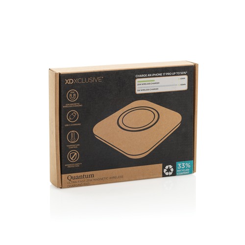 gray Cargador inalámbrico magnético Quantum ultrarrápido de 25W.