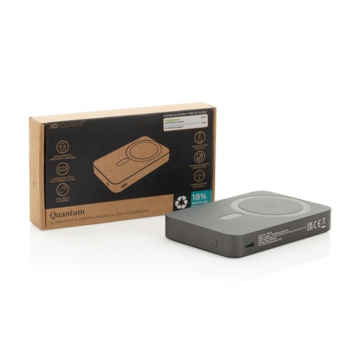gray Powerbank magnética Quantum RCS 10.000mAh 25W