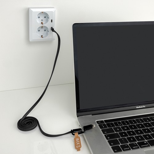 Câble magnétique 60W 2 en 1 Arc en PET RCS - 10