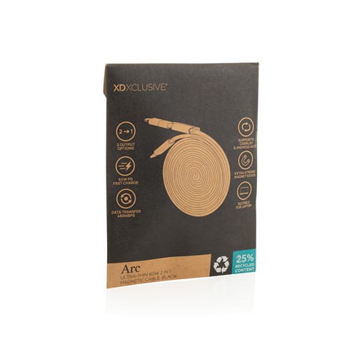 Câble magnétique 60W 2 en 1 Arc en PET RCS - 9