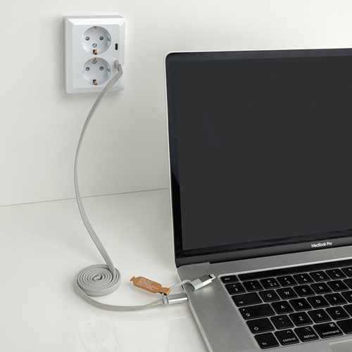 gray Cable magnético Arc 60W ultrafino 2 en 1 reciclado RCS