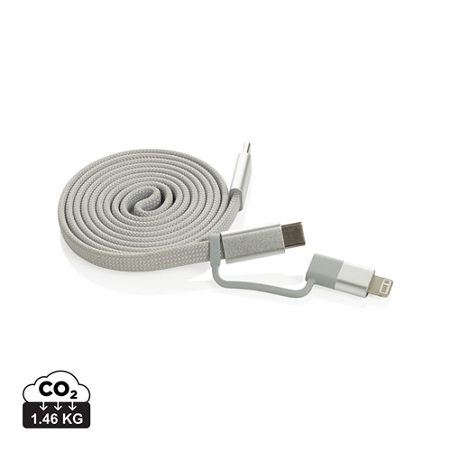CABLE MAGNÉTICO ARC 60W ULTRAFINO 2 EN 1 RECICLADO RCS