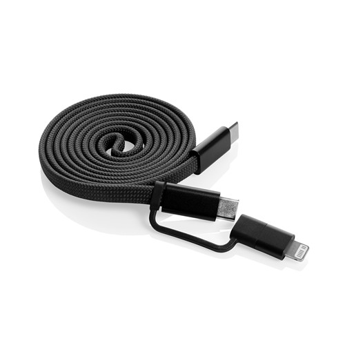 Câble magnétique 60W 2 en 1 Arc en PET RCS - 2