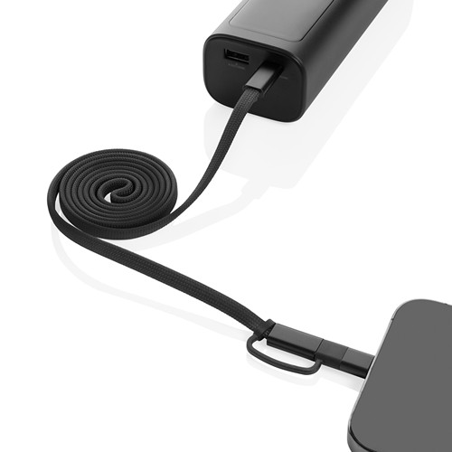 Câble magnétique 60W 2 en 1 Arc en PET RCS - 6