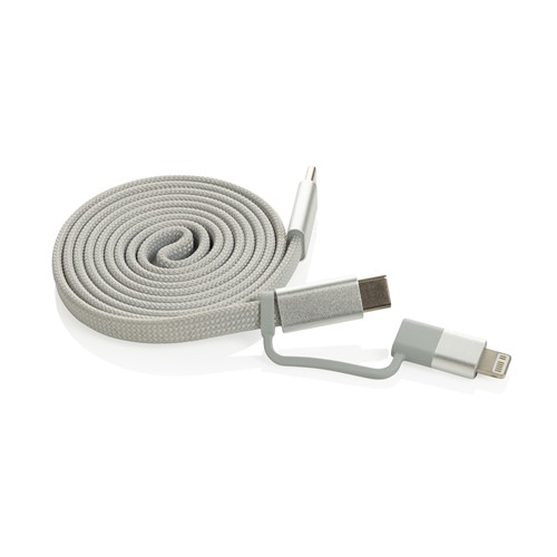 gray Cable magnético Arc 60W ultrafino 2 en 1 reciclado RCS