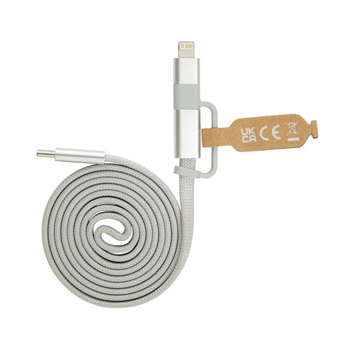 gray Cable magnético Arc 60W ultrafino 2 en 1 reciclado RCS