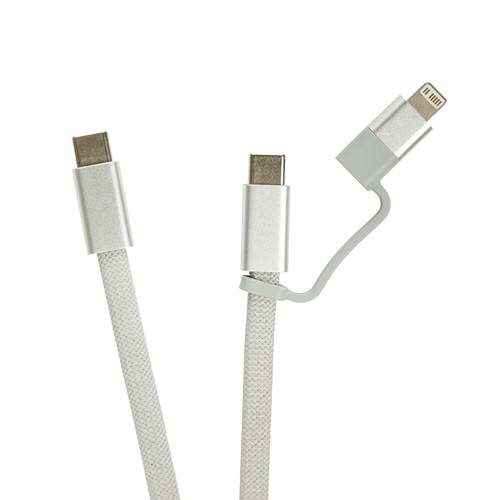 gray Cable magnético Arc 60W ultrafino 2 en 1 reciclado RCS