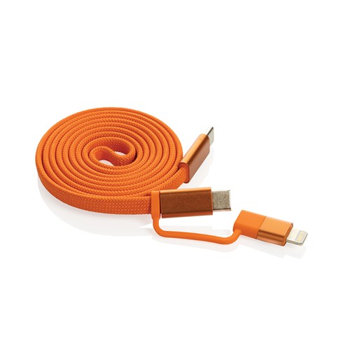 orange Cable magnético Arc 60W ultrafino 2 en 1 reciclado RCS