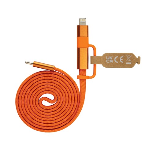 orange Cable magnético Arc 60W ultrafino 2 en 1 reciclado RCS