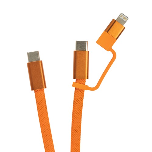 orange Cable magnético Arc 60W ultrafino 2 en 1 reciclado RCS