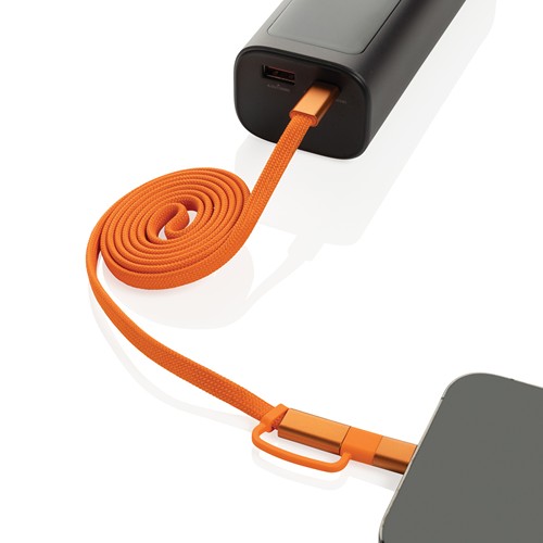 orange Cable magnético Arc 60W ultrafino 2 en 1 reciclado RCS