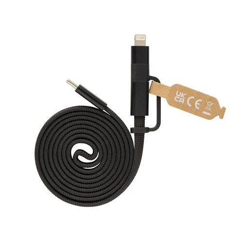 Cable magnético Arc 60W ultrafino 2 en 1 reciclado RCS