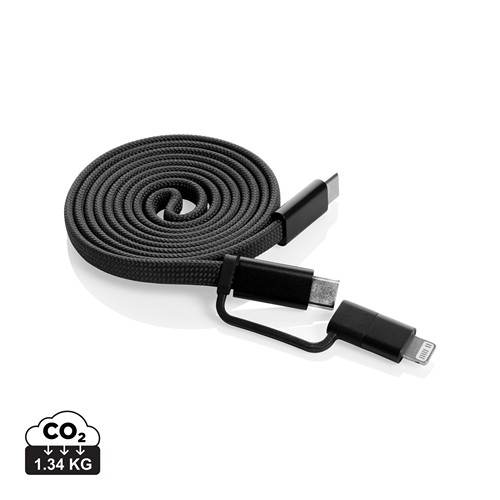 Câble magnétique 60W 2 en 1 Arc en PET RCS - 1