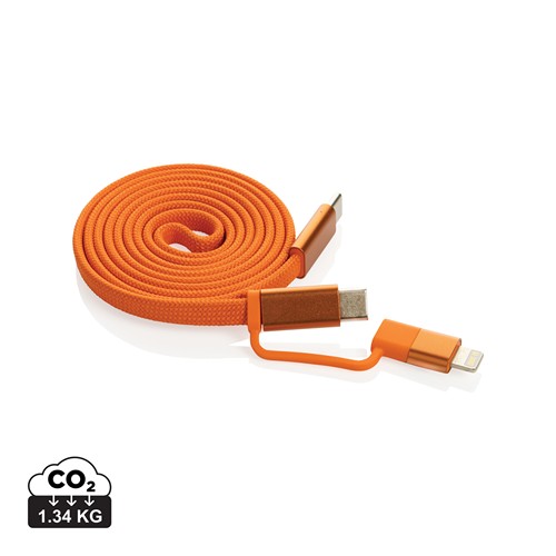 orange Cable magnético Arc 60W ultrafino 2 en 1 reciclado RCS