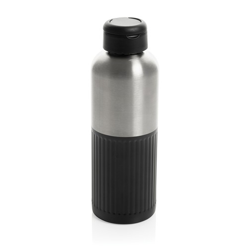 black Botella de agua antigoteo Ripple RCS R-steel con asa 750 ml
