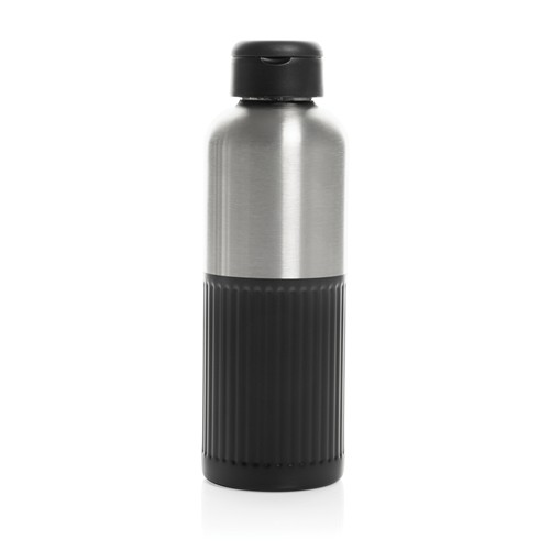 black Botella de agua antigoteo Ripple RCS R-steel con asa 750 ml