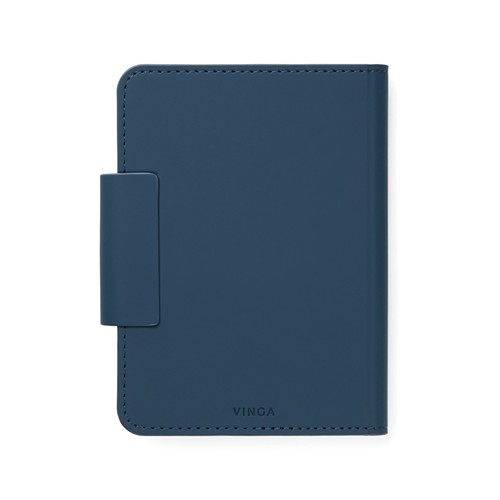 azul marino Funda pasaporte VINGA Baltimore RCS con buscador doble