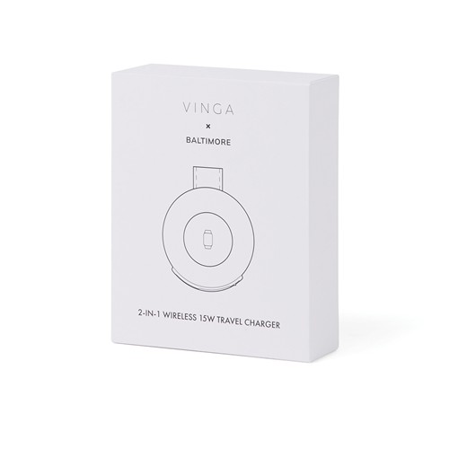 VINGA Baltimore RCS Chargeur de voyage sans fil 2-en-1 15W - 3