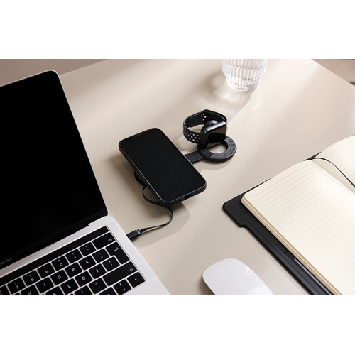 Cargador inalámbrico 2 en 1 VINGA Baltimore RCS 15W