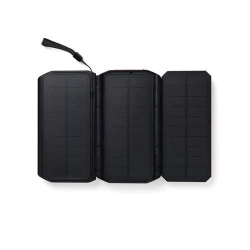 black Powerbank solar 10.000 mAh Nordic Drift Titan con 3 paneles