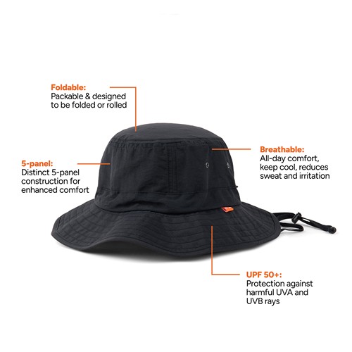 black Gorro Nordic Drift RCS Horizon UPF 50+