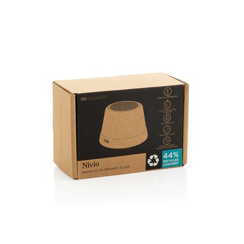 Altavoz magnético 5W de aluminio reciclado Nivio RCS