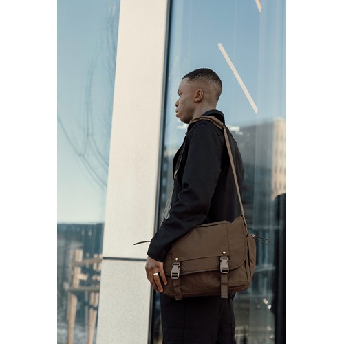 marrón Bolsa bandolera KENTO URBAN RCS nailon reciclado 15,6