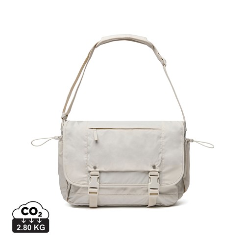 beis Bolsa bandolera KENTO URBAN RCS nailon reciclado 15,6
