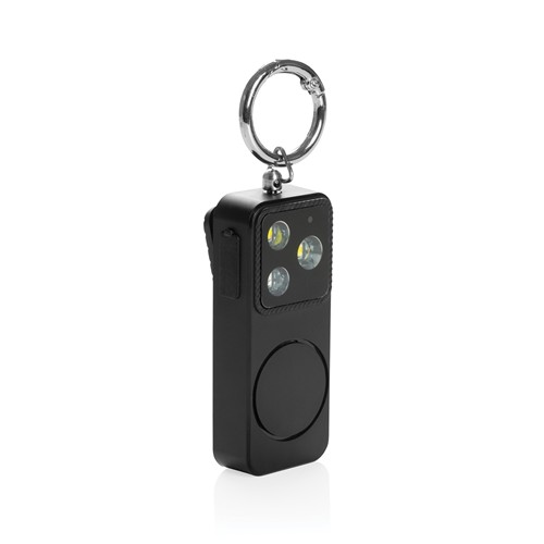 black GuardBuddy RCS alarma personal recargable por USB-C