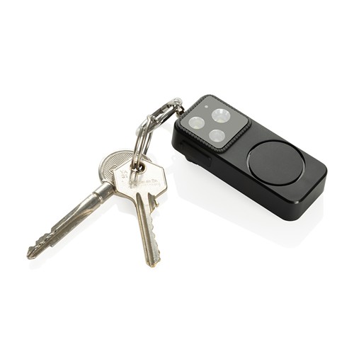 black GuardBuddy RCS alarma personal recargable por USB-C