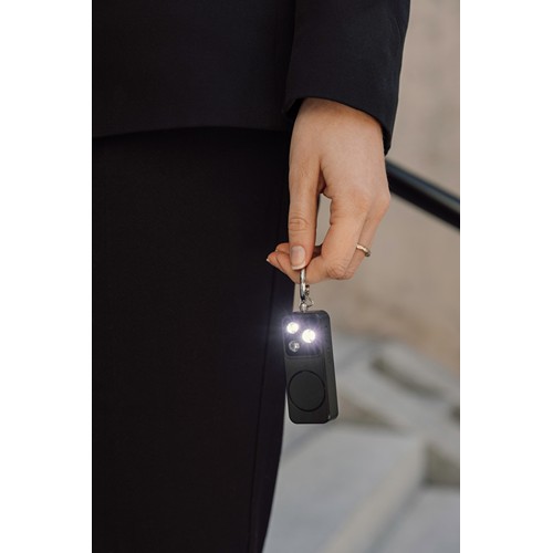 black GuardBuddy RCS alarma personal recargable por USB-C