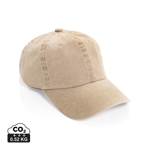 beis Gorra BEAU AWARE™ de sarga de algodón 6 paneles y 270 g/m.