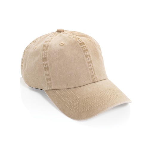 beis Gorra BEAU AWARE™ de sarga de algodón 6 paneles y 270 g/m.
