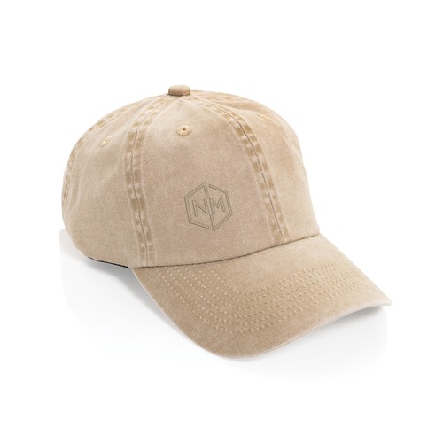 beis Gorra BEAU AWARE™ de sarga de algodón 6 paneles y 270 g/m.