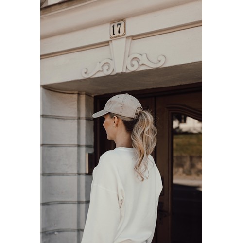 beis Gorra BEAU AWARE™ de sarga de algodón 6 paneles y 270 g/m.